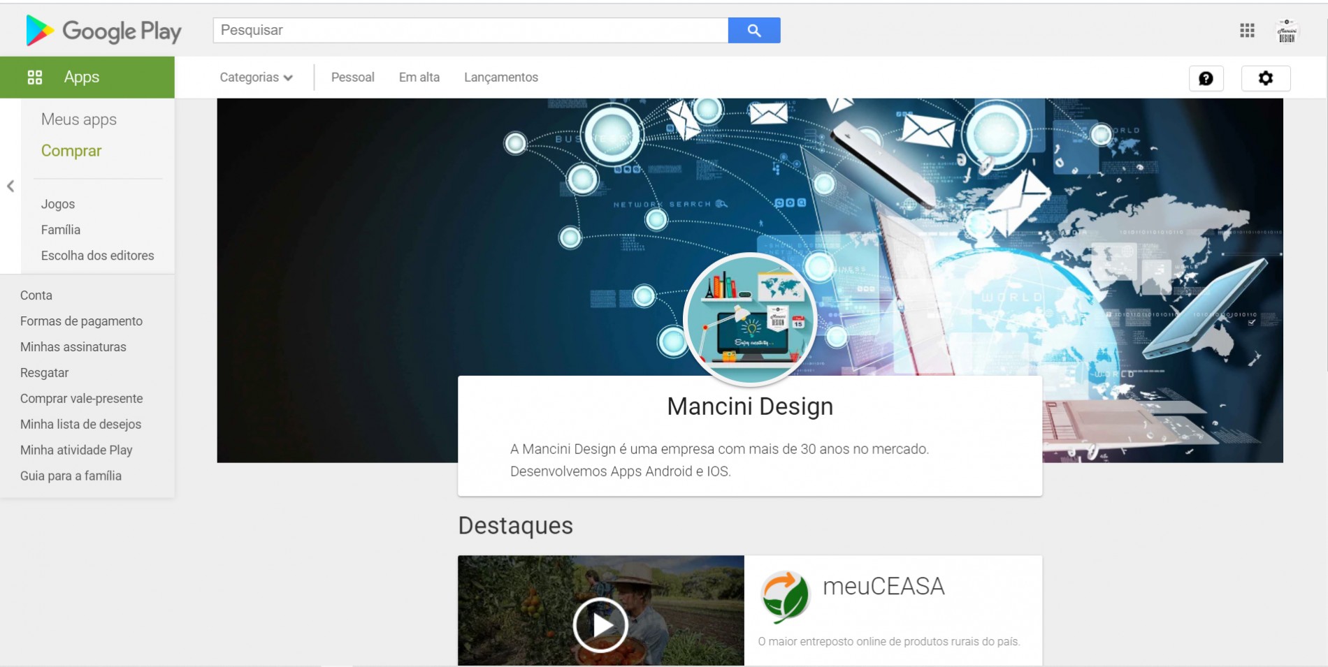  Perfil Mancini Design Atualizado - Play Store - Google