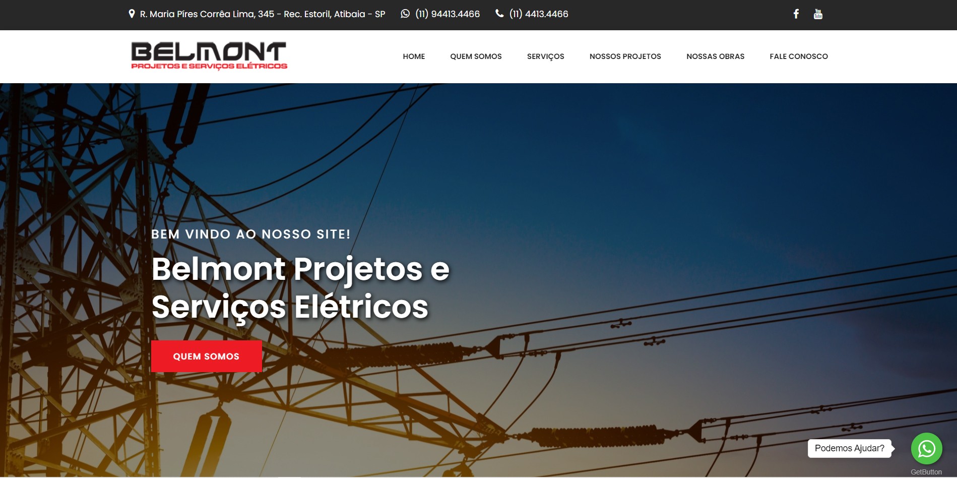  Novo Projeto Web Chegando! Belmont Projetos e Serviços Elétricos