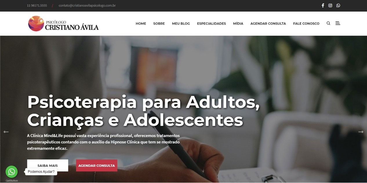  Novo Projeto Web/CMS chegando! Cristiano Ávila Psicólogo