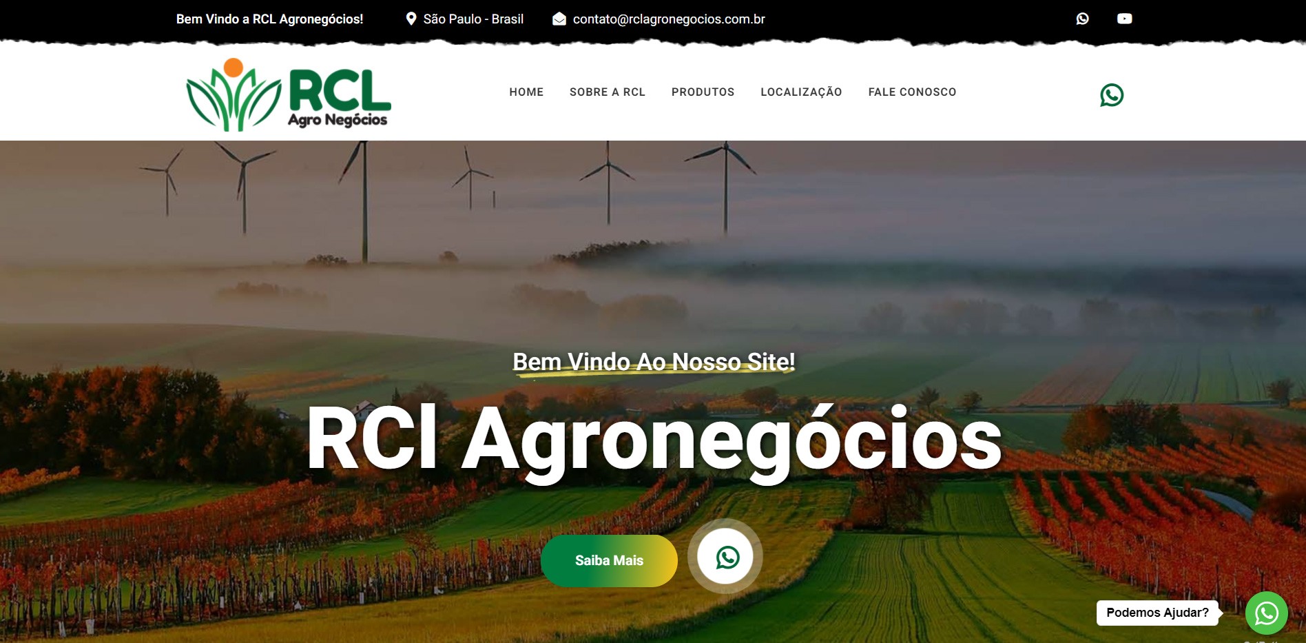  Novo Projeto Web no Ar + Criação de Logo ! RCL Agronegócios
