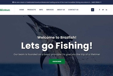 Novo projeto Web Internacional Chegando! Brazfish Eco Tours